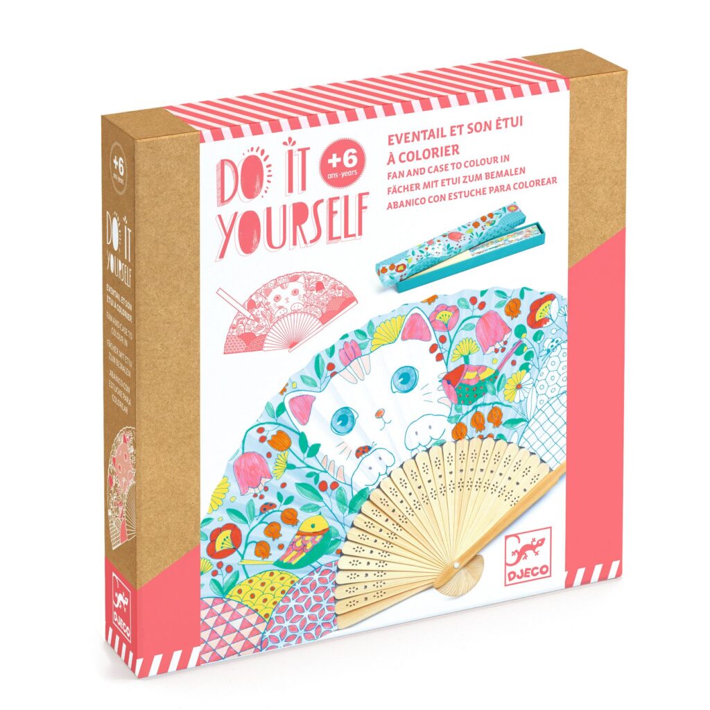 Djeco DIY - Knutselset Waaier inkleuren Poes | Speel je Wijs