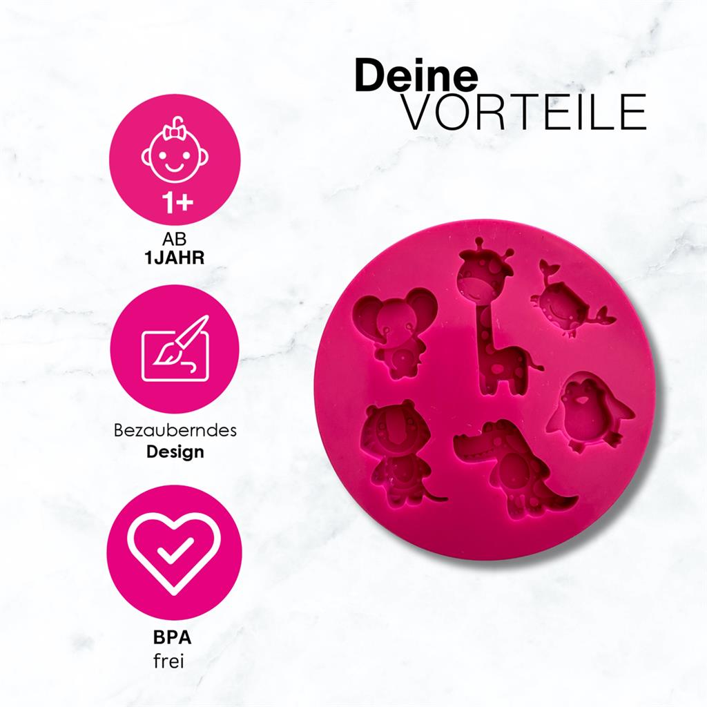 KNETÄ® - Knetä Silicone Vorm - Zoodieren 1+| Speel je Wijs