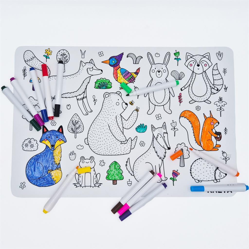 KNETÄ® - Siliconen Tekenbord / Placemat voor Onderweg 2+ | Speel je Wijs