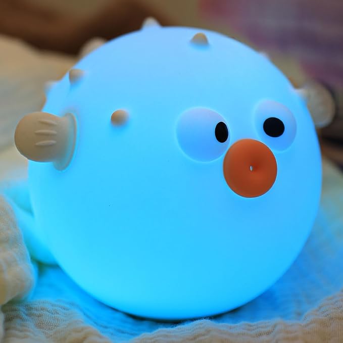 MARY’S Siliconen Nachtlamp - Blow Fish Blue | Speel je Wijs