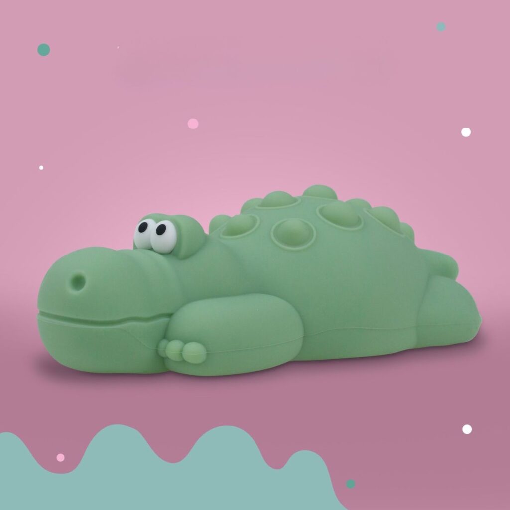 MARY’S Siliconen Nachtlamp - Crocodile Night Light | Speel je Wijs
