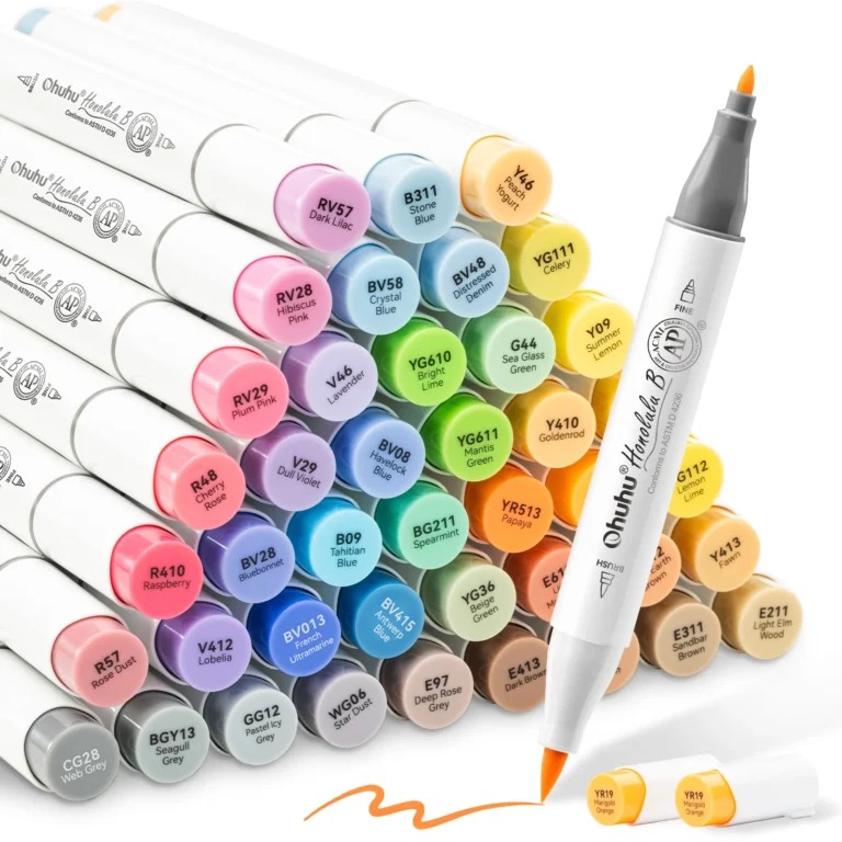 Ohuhu Honolulu B Alcohol Art Markers - Brush & Fine - 48 Mid-Tone Kleuren | Speel je Wijs