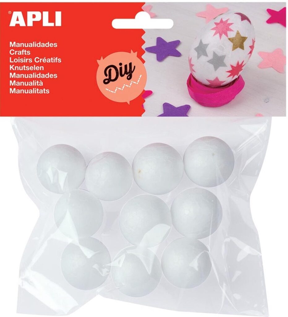 Apli Styropor / Piepschuim Ballen 25mm - 10 stuks | Speel je Wijs