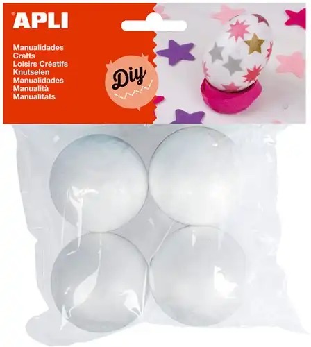 Apli Styropor / Piepschuim Ballen 45mm - 4 stuks | Speel je Wijs