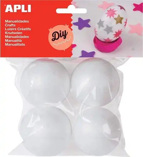 Apli Styropor / Piepschuim Ballen 50mm - 4 stuks | Speel je Wijs