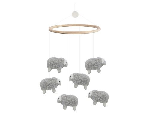 Gamcha Muziekmobiel / Boxmobiel - Schapen 100% wolvilt | Speel je Wijs