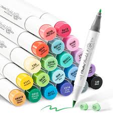 Ohuhu Honolulu Alcohol Art Markers - Brush & Fine - 24 kleuren | Speel je Wijs