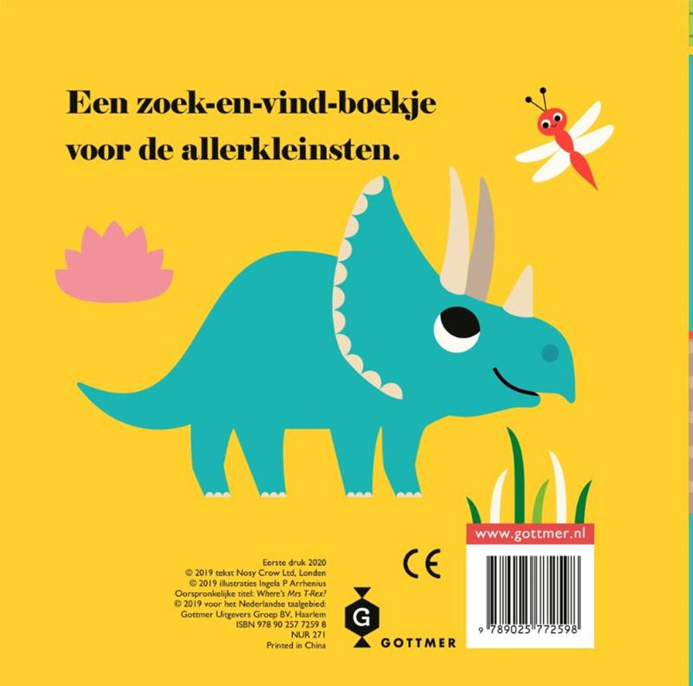 Gottmer Kartonboek met Flapjes - T-Rex, waar ben je? 2+ | Speel je Wijs