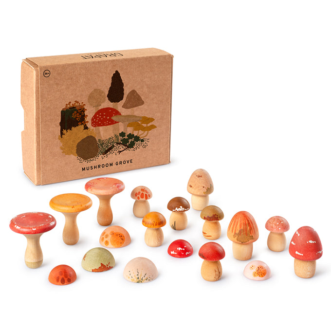 Grapat houten Speelset - Mushroom Grove | Speel je Wijs