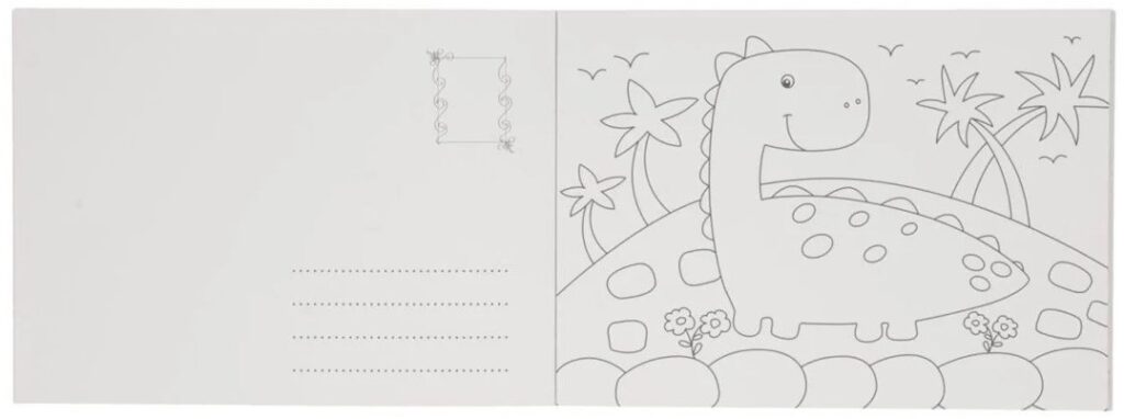 Wins Postkaarten om te Kleuren - Dinosaurus | Speel je Wijs