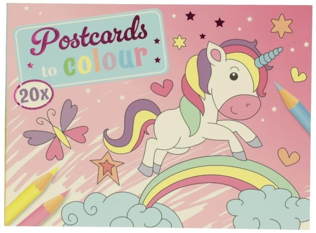 Wins Postkaarten om te Kleuren - Unicorn | Speel je Wijs
