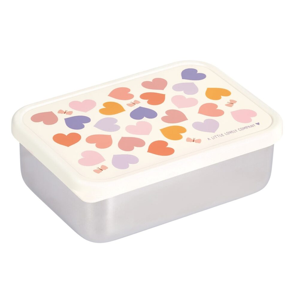a Little Lovely Company RVS Lunchbox - Hearts | Speel je Wijs