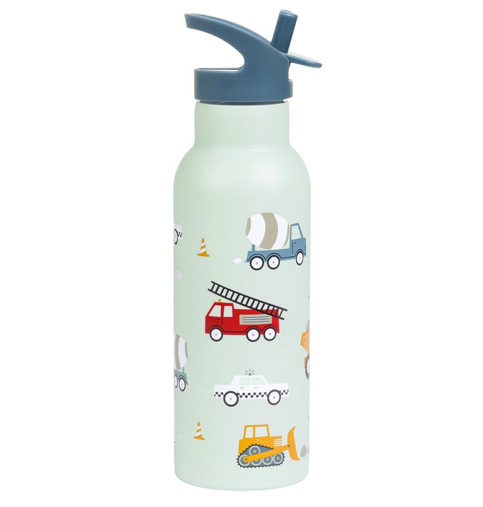 a Little Lovely Company XL RVS Drinkfles Voertuigen | Speel je Wijs