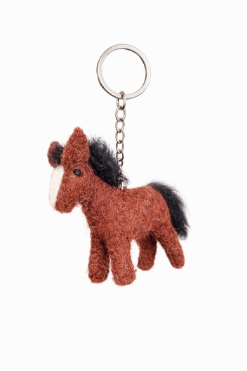 Villa Schaap Sleutelhanger Paard - van 100% wolvilt | Speel je Wijs