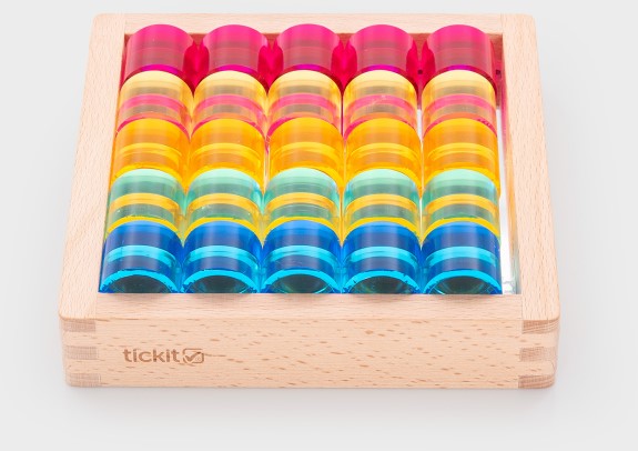 Tickit edelsteen cirkel spiegeltray pk25 fsc 100