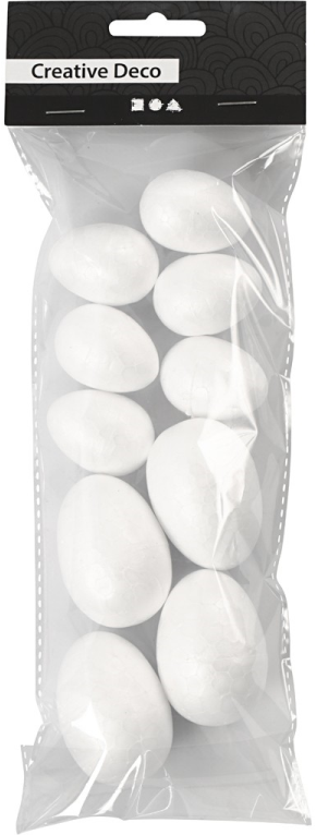 Cc styropor eieren 25plus35 mm wit 10 stuks 3