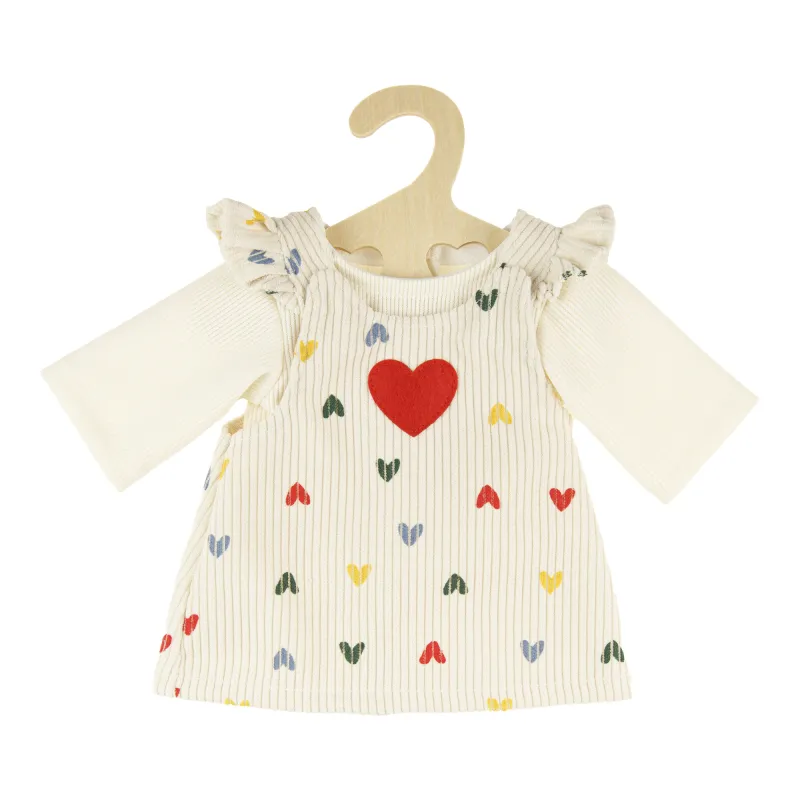 Jurk met t shirt hart confetti 28 35cm