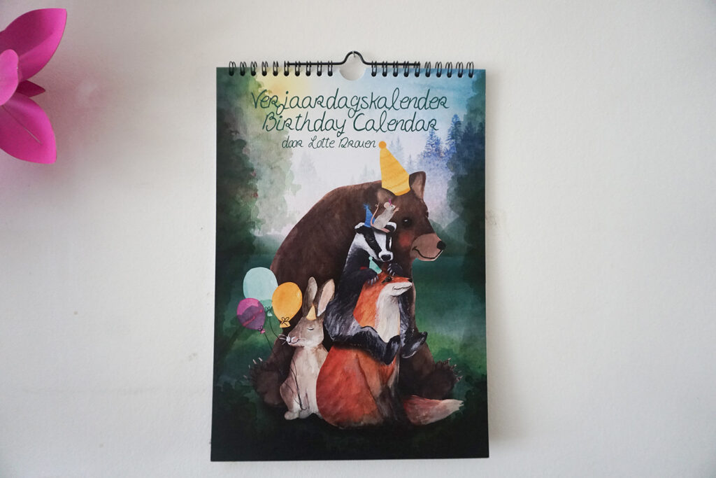 Voorkant kalender door Lotte Drouen