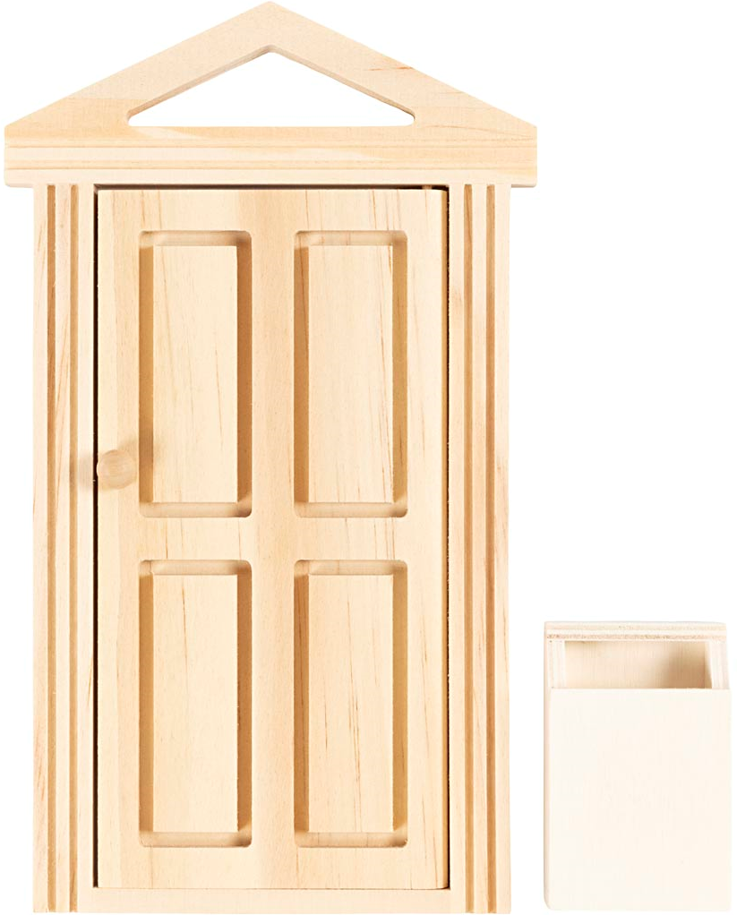Cc miniatuur deur met brievenbus b 3 5plus10 5cm h 5 5plus18cm