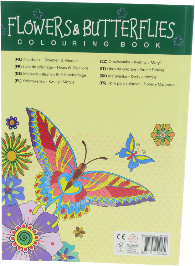 Wins kleurboek 64 paginas bloemen vlinders 2