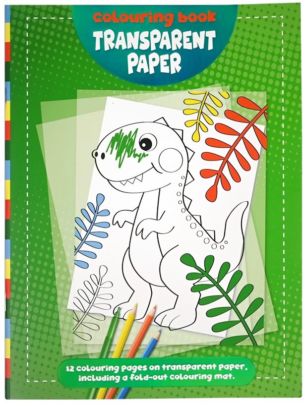 Wins kleurboek transparant papier dino apos s