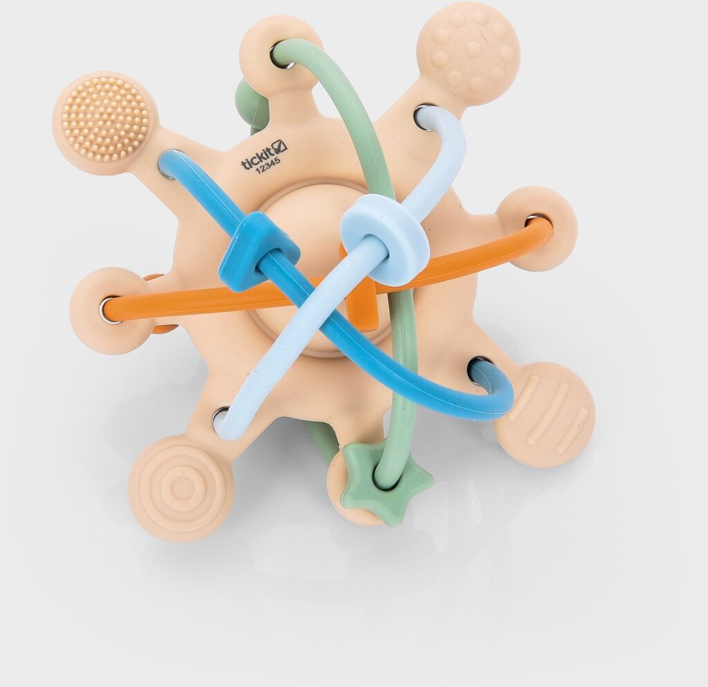 Tickit silisoft fidget rammelaar neutrale tinten vanaf 0 maanden 2